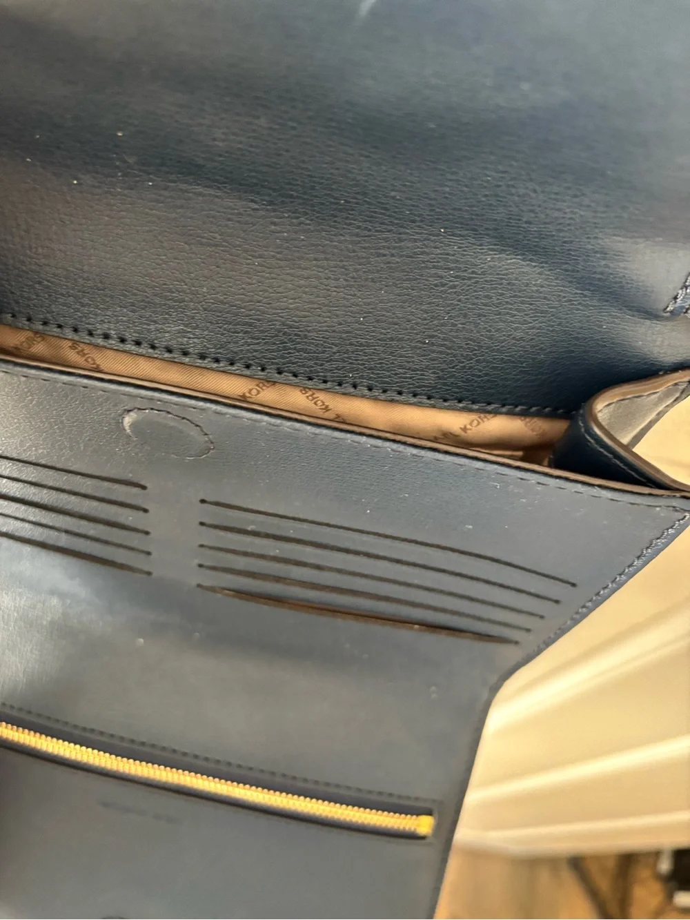 Michael Kors Black Crossbody with Gold Chain Hardware